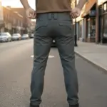 Urban Slim 8 Pocket Twill Stitch Cargo Gabardine Pants - Grey - Image 2