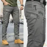 Performance Utility 10 Pocket Twill Stitch Cargo Gabardine Pants - Ash - Image 4