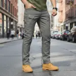 Performance Utility 10 Pocket Twill Stitch Cargo Gabardine Pants - Ash