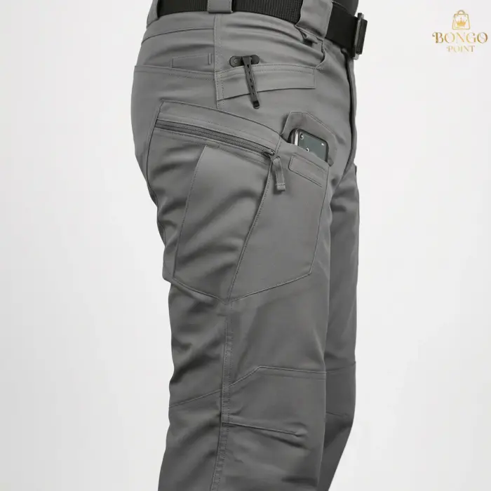 Performance Utility 10 Pocket Twill Stitch Cargo Gabardine Pants - Ash - Image 2