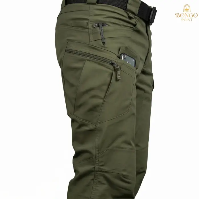 Performance Utility 10 Pocket Twill Stitch Cargo Gabardine Pants - Olive - Image 2
