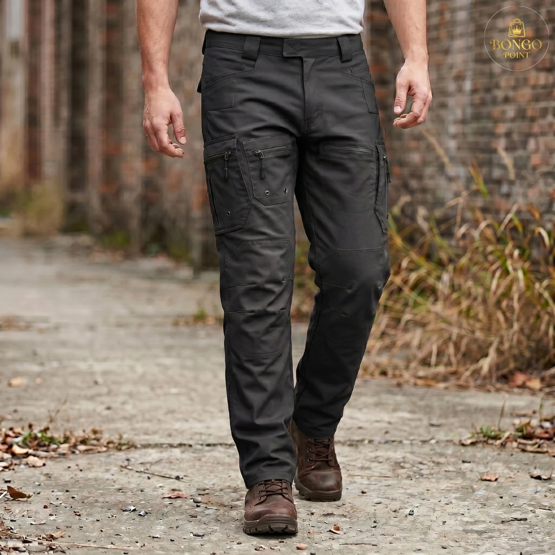 Strike Force Cargo Pants_Black-1 Strike Force 10 Pocket Twill Stitch Cargo Gabardine Pants - Black - Image 1
