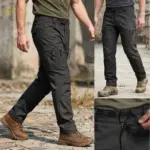 Strike Force 10 Pocket Twill Stitch Cargo Gabardine Pants - Black - Image 2