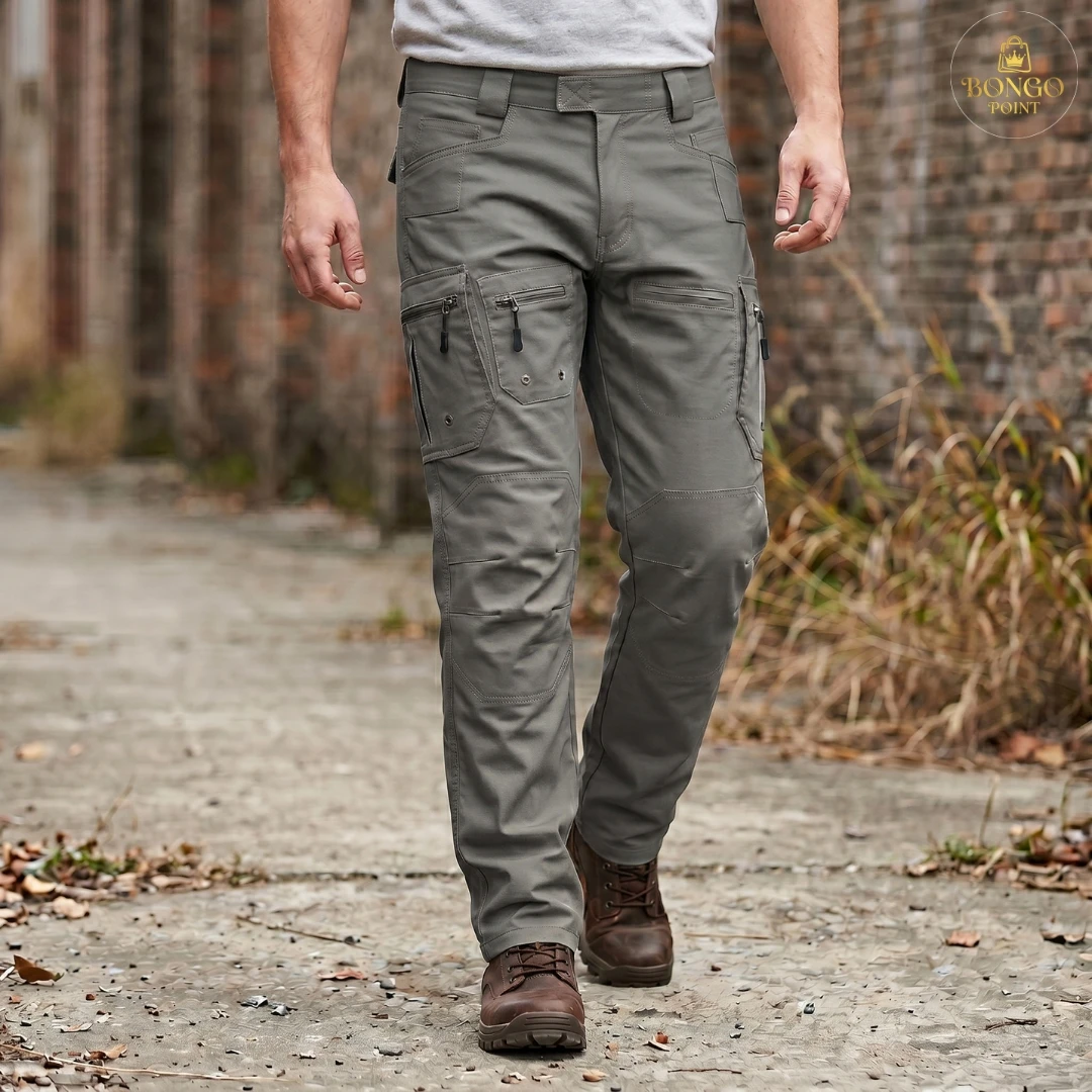 Strike Force Cargo Pants_Gray-1 Strike Force 10 Pocket Twill Stitch Cargo Gabardine Pants - Gray - Image 1